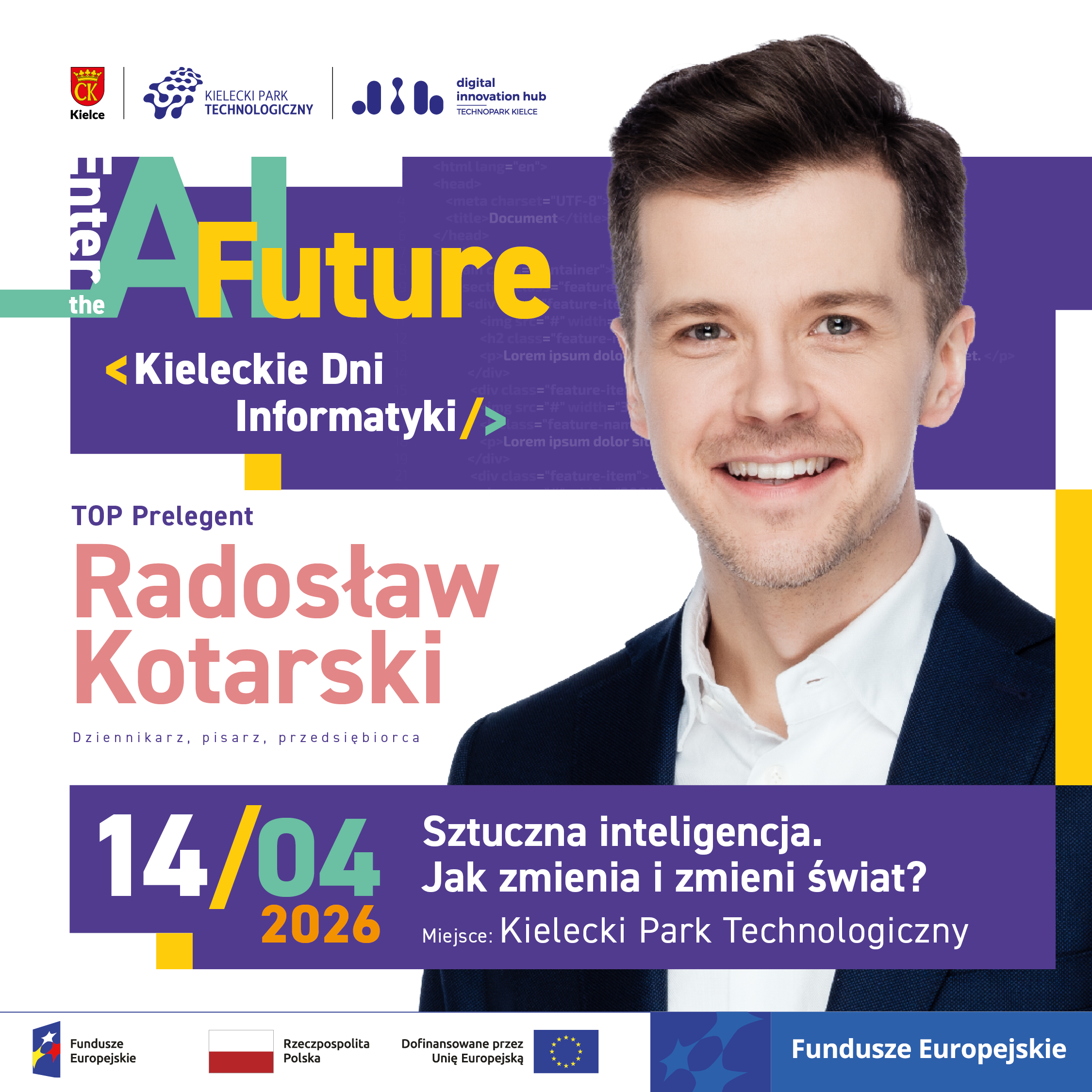 Radosław Kotarski gościem specjalnym Kieleckich Dni Informatyki 2026